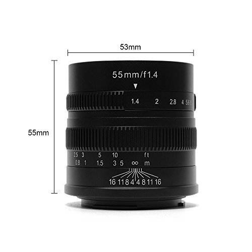 7artisans 55mm F1.4 APS-C manuel objectif fixe pour Fuji X Mount Caméras X-A1 X-a10 X-A2 X-a3 X-at X-M1 XM2 X-T1 X-T10 X-t2 X-t20 X-Pro1 X-pro2 X-E1 X-E2 X-E2s - Image 4