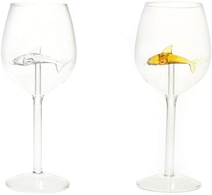 Amazon Com Tuscom 2 Pcs Dolphin Red Wine Glass Italian Style