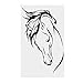 Yosoo Horse Head Wall Sticker Removable Wall Decals DIY Art Mural Home Kitchen Living Room Bedroom Wall Door Decoration