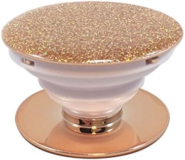 Glitter and Metallic Pop Out Phone Grip Holder and Stand for your Mobile &amp; Tablet (glitter rose gold)