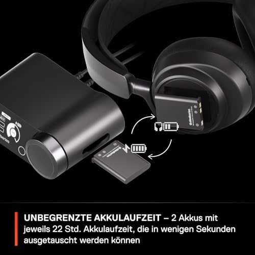 Arctis Nova Pro Wireless Xbox Headset - Gaming Headset Wireless - Unbegrenzte Akkulaufzeit; 2-Akku-System - Active Noise Cancellation - ClearCast Gen2 Mikro - Für Xbox, PC & mehr- Schwarz