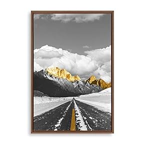 signwin Framed Canvas Wall Art Golden Road Canvas...