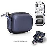 Moonstruck True Wireless Earbuds Case for Jabra Elite 65t, Elite Active 65t, Elite Sport True Wireless Earbuds, mesh Pocket for Cable and Elastic Secure Strap, Easy to Carabiner (Blue)