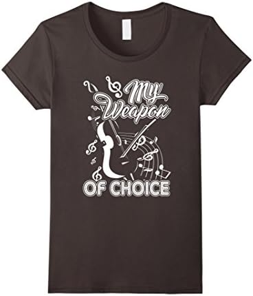 Womens Cello My Weapon Of Choice Funny Shirt Medium Asphalt