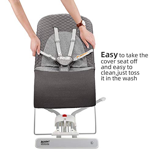 Baby Bouncer, RONBEI Baby Swing for Infants, Automatic Swing & Bouncers, Bouncer Balance Soft, Cotton (Dark Brown)