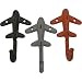 Orange Brown and White Airplanes Single Wall Hooks Cast Iron Set of 3 primary