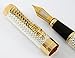 Jinhao New Pretty Golden Dragon Red Crystal Eyes Fountain Pen Smooth Writing with Push in Style Ink Converter