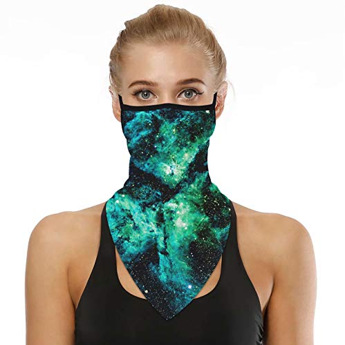 Headwear Bandana Face Mask with Ear Loops for Rave Neck Gaiter Face Mask Women Dust Wind,Tube Mask,Face Scarf
