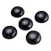 BEADNOVA 5 Pcs 12mm Natural Black Agate Beads Semiprecious Stone Gemstone Round Flat-Back Cabochons Beads Fashion Jewelry Beads Findings Set With Free Jewelry Packing Box