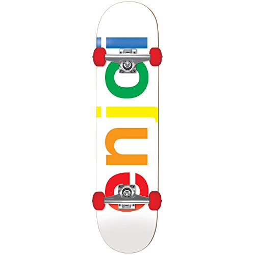 Enjoi 10517109 Spectrum Complete Skateboard, 7.5FU, White