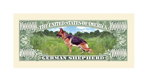 Set of 5 - German Shepherd Dog Million Dollar Bill