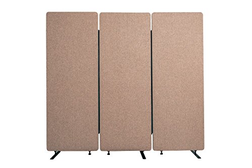 ReFocus Acoustic Room Dividers | Office Partitions – Reduce Noise and Visual Distractions with These Easy to Install Wall Dividers (72" X 66", Sand Stone) - Thumbnail 3