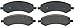 ACDelco Advantage 14D1084M (19285990) Semi-Metallic Front Disc Brake Pad Set