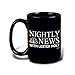 NBC Nightly News with Lester Holt Logo Ceramic Mug, Black 15 oz
