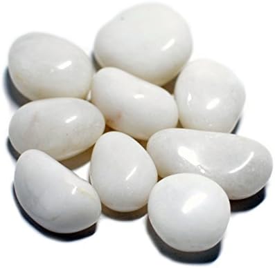 Humunize Faith Healing White Moon Stone Tumble Stones Reiki Healing Crystal Gemstones Assorted Sizes Feng Shui Gift