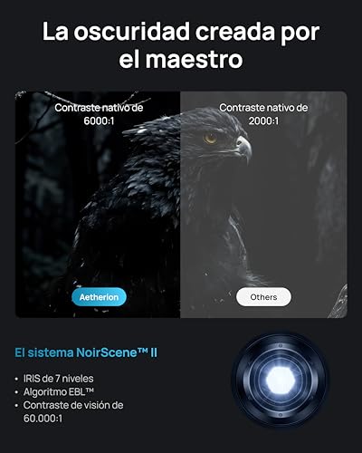 AWOL Aetherion Pro Ultra Cotra Distance RGB 4K Laser Projector, 2600 ISO Lumens, PixelLock Clarity, Dolby Vision, 110% Rec.2020, Low 1ms Input Delay, Home Theater Projector