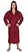 Arus Men's Hooded Classic Bathrobe Turkish Cotton Robe with Full Length Options, Burgundy XX-Large