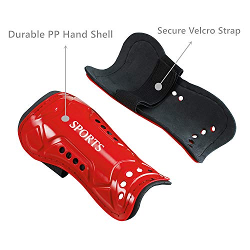 image for Kalovin 2 Pairs Youth Soccer Shin Guards, Kids Soccer Shin Pads, Light