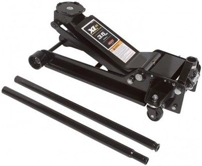 Car Jack Lift With 3 1/2-ton Lifting Capacity For Cars Trucks, Vans or SUVs. Swivel Caster Wheels and Wide-Track Front Wheels.