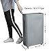 ZERO JET LAG Slim Laundry Storage Hamper with Wheels - Large Clothes Hamper - Basket With Wheels - Rolling Storage - Rolling Dirty Laundry Bin (25 Inches, Silver Gray)