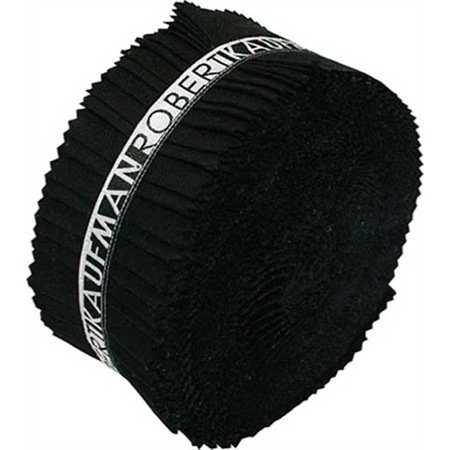 Robert Kaufman Kona Cotton Black 2.5in Roll Ups