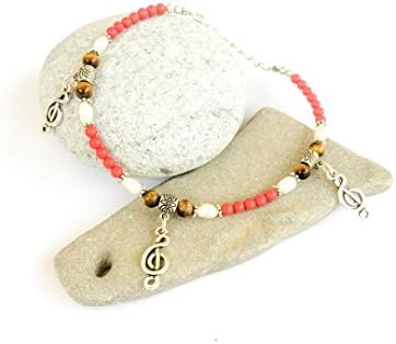 Sol key & Red coral anklet Anklet