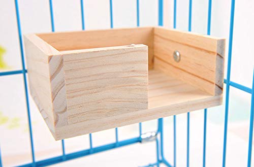 Pet Bird Perch Parakeet Parrot Stand Platform Food Feeder Corner Desk Small Animal Bird Parakeet Playground Stands for Gerbil Hamster Budgie Cockatiel Parrot Rat Parakeet Cage Stands Accessories Toys