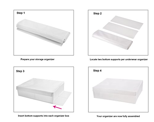 Foldable Closet Underwear Organizer With Lid Drawer Divider