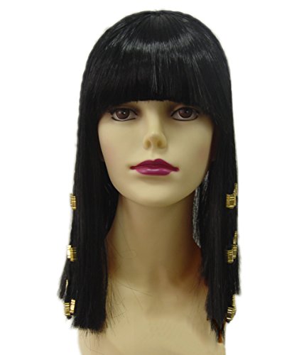 Xcoser Beautiful Black Cosplay Cleopatra Wig For Film Cosplay