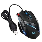 VicTsing 7200 DPI Gaming Mouse, 7 Buttons, 6 Adjustable DPI, Professional Gaming Mice For Laptop Computer Macbook Pro Gamers, Black