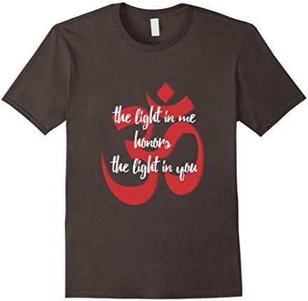 Men's The Light in Me Honors the Light in You Yoga T-Shirt XL Asphalt