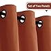 H.VERSAILTEX Thermal Insulated Blackout Shades Formaldehyde-Free Kids Room Curtains,Grommet Top,52 by 63 - Inch - Orange - Set of 2 Panels