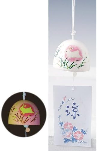 Amazon Co Jp 風鈴 夜光風鈴ホタルとウサギ 高さ4 3cm 納涼 インテリア かわいい 涼しい 夏 ホーム キッチン