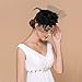 Tinksky Womens Ladies Flower Decor Hair Clip Feather Fascinator Burlesque Punk Mini Top Hat (Black)