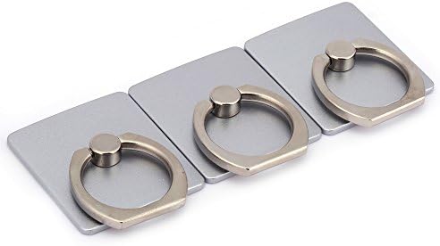 Kasio Universal Ring Phone Car Holder Mount and Stand for Iphone and any other kind phone,Tablets (3 pack silver)