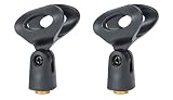 2-Pack Plastic Small Microphone Clip for all Wired Microphone Transmitters such as Sm57 Sm58 Sm86 Sm87,Fit with Dynamic Microphone