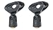 2-Pack Plastic Small Microphone Clip for all Wired Microphone Transmitters such as Sm57 Sm58 Sm86 Sm87,Fit with Dynamic Microphone