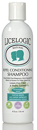 LiceLogic Natural Enzyme Based Lice Repel Conditioning Shampoo, 8 oz Rosemary Mint