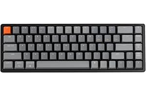 Keychron K6 Hot-swappable Wireless and Wired Mechanical Keyboard with RGB LED|Gateron G Pro Brown Switches|for Windows/Mac OS