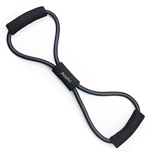1 TOP RATED Exercise Band, AtelicÂ® Body Fitness Figure 8 Workout Training Resistance Exercise Bands - SPORT Toner Resistance Exercise Band For Yoga Fitness Workout