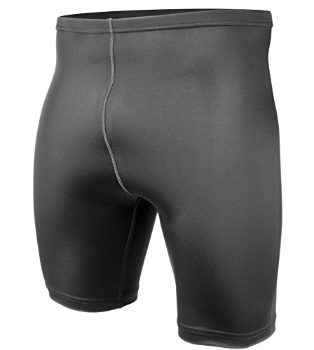 Men's Spandex Exercise Compression Workout Shorts Black X-Large