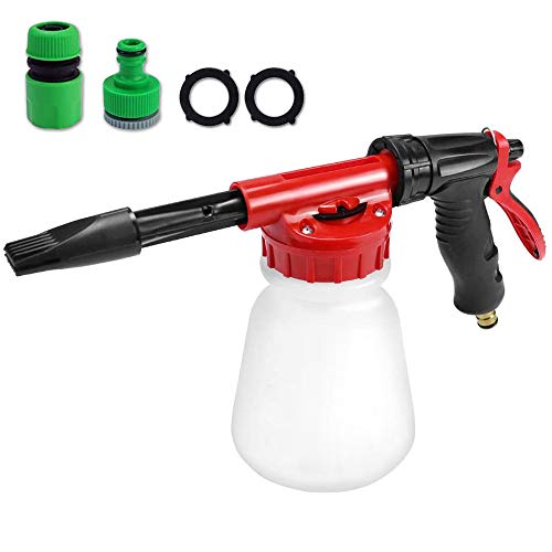 SUNYPLAY Car Wash Foam Gun,Adjustable Hose Wash Sprayer & Soap Ratio Dial, Foam Cannon for Car