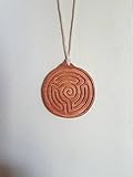 Labyrinth Necklace, Boho necklace, Hippie Necklace, Calm down necklace, Maze pendant