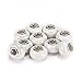 BRCbeads 10Pcs Silver Plate White Color Porcelain Murano Lampwork European Glass Beads Spacers