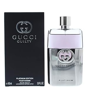 Image of Gucci Guilty Platinum Edition Eau De Toilette Spray for Men, 3 Ounce