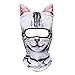 WTACTFUL 3D Animal Ears Breathable Balaclava Face Mask for Skiing Snowboard Cycling Motorcycle Music Festivals Raves Halloween Party Summer Winter Cold Weather Outdoor American Shorthair Cat MEB-05
