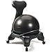 LuxFit Exercise Ball Chair, Black