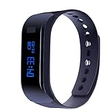InnKoo Waterproof Fitness Tracker Watch, U1 Activity Tracker Pedometer Watch Steps Calories Counter Smart Bracelet Wristband Sports Band Sleep Tracker, for Women Men Kids Seniors (Black)