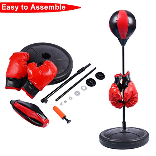 Punching Bag for Kids,Adjustable Height Boxing Bag with Stand and
