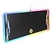 ENHANCE Extra Large Hard Mouse Pad - LED Gaming Mouse Pad with 7 RGB Color Modes, High Speed Tracking Surface, Recessed Lighting Controls & Clear Decals - Extended Acrylic Pad (29.5 x 11.4 inches)